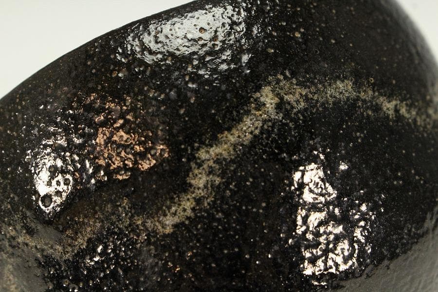 茶道具 楽 黒茶碗 丹楽作 共箱(K-A222)