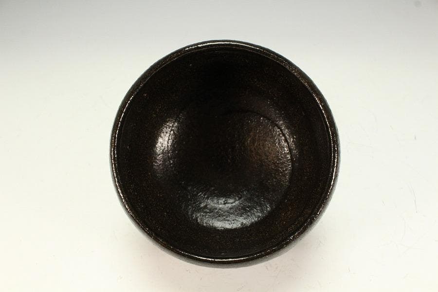 茶道具 楽 黒茶碗 丹楽作 共箱(K-A222)