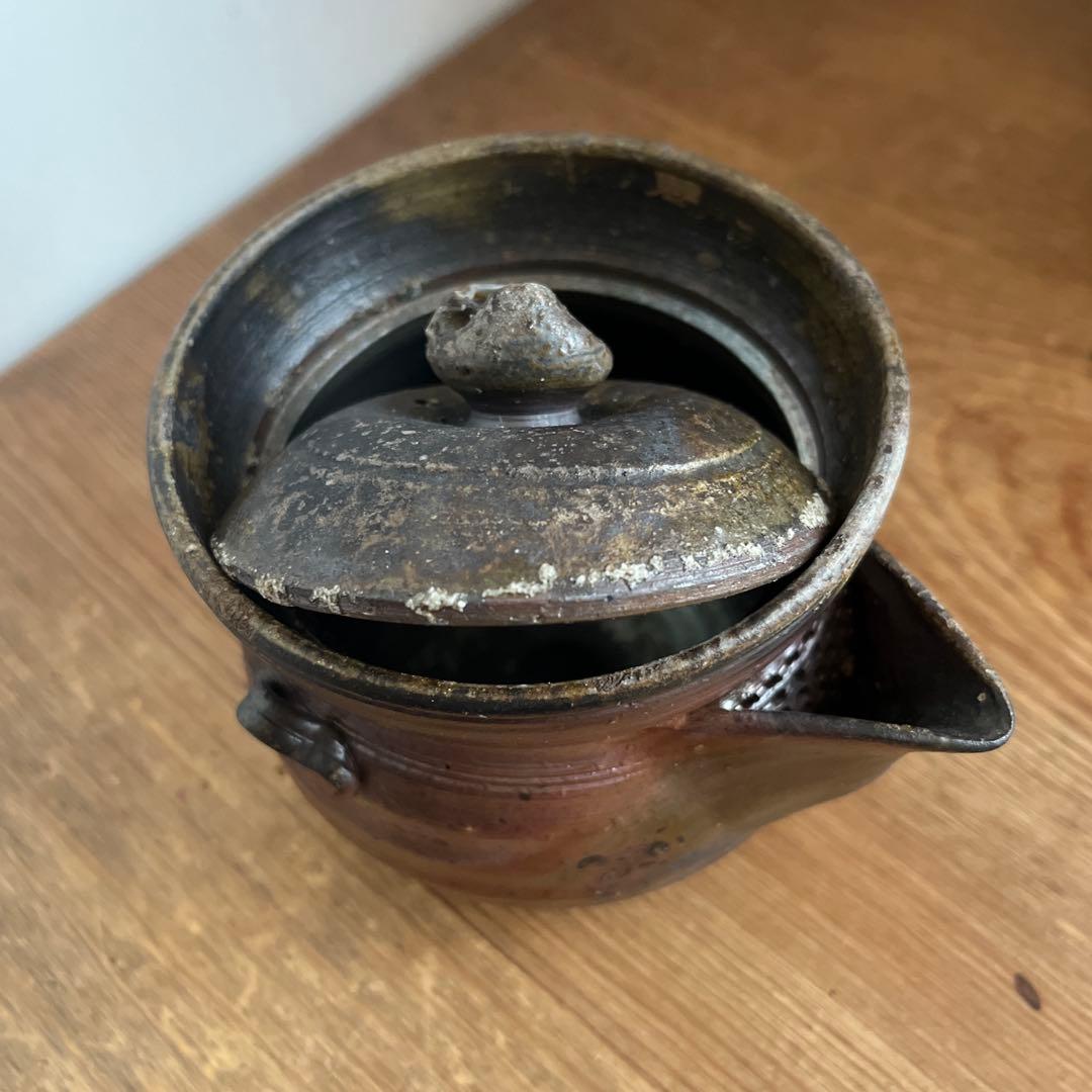 【香山】備前焼 宝瓶　煎茶　ビンテージ