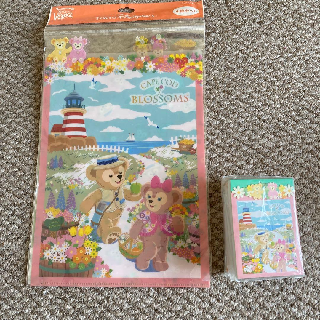 新品【大変希少】ダッフィ シェリーメイ クリアファイル メモ