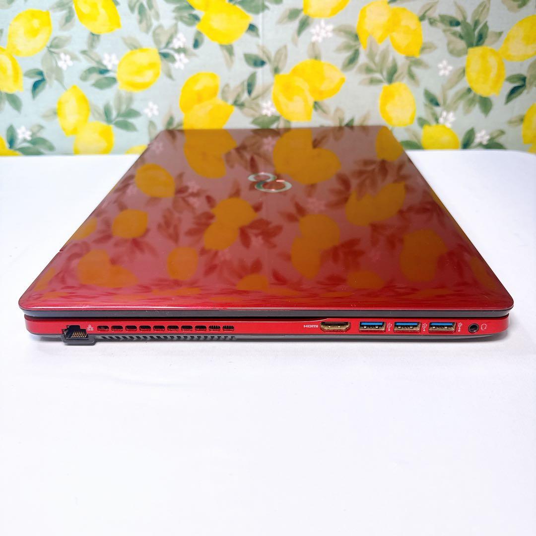 今だけ❤️お洒落レッド❤️大人気富士通❤️家計簿作成・動画視聴・ネットサーフィンなど❤️