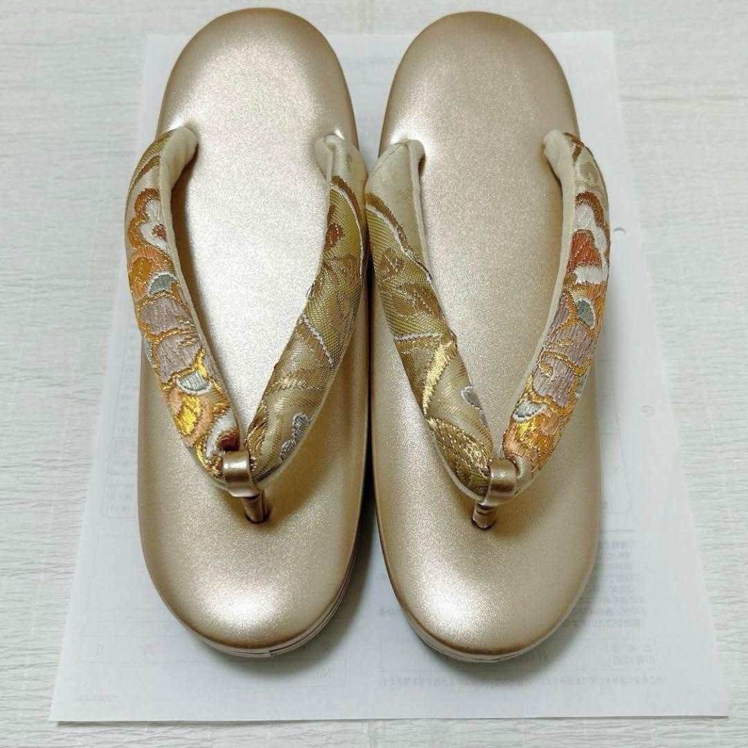 神田胡蝶　和装バッグ　草履　セット　L寸　フォーマル　振袖　成人式　正絹帯地