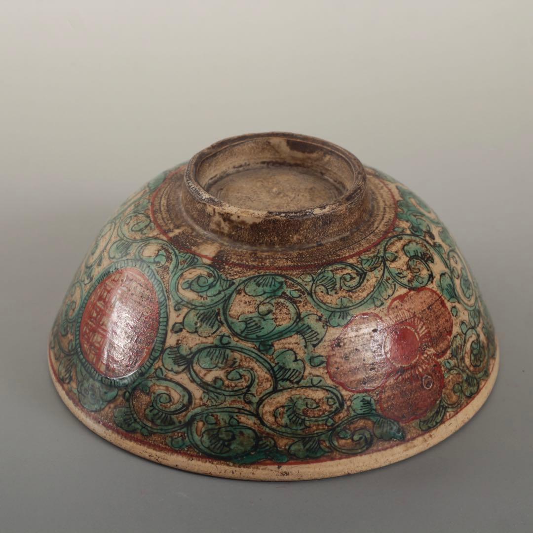 赤絵 茶碗 幕末〜明治 志手原焼 茶道具 古美術 古道具