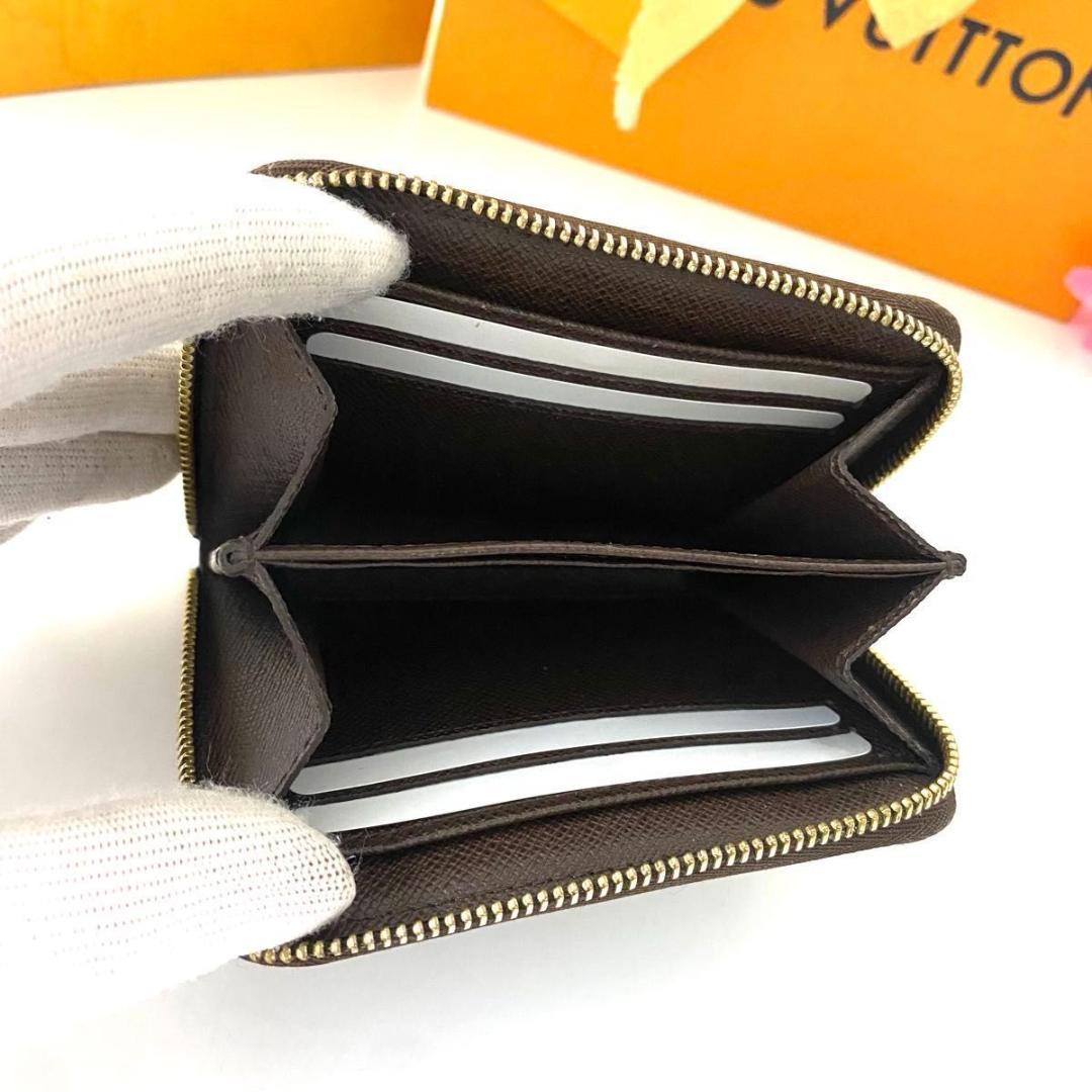 ルイ ヴィトン◎パース ラウンドファスナー ダミエ エベヌ ブラウン 茶色