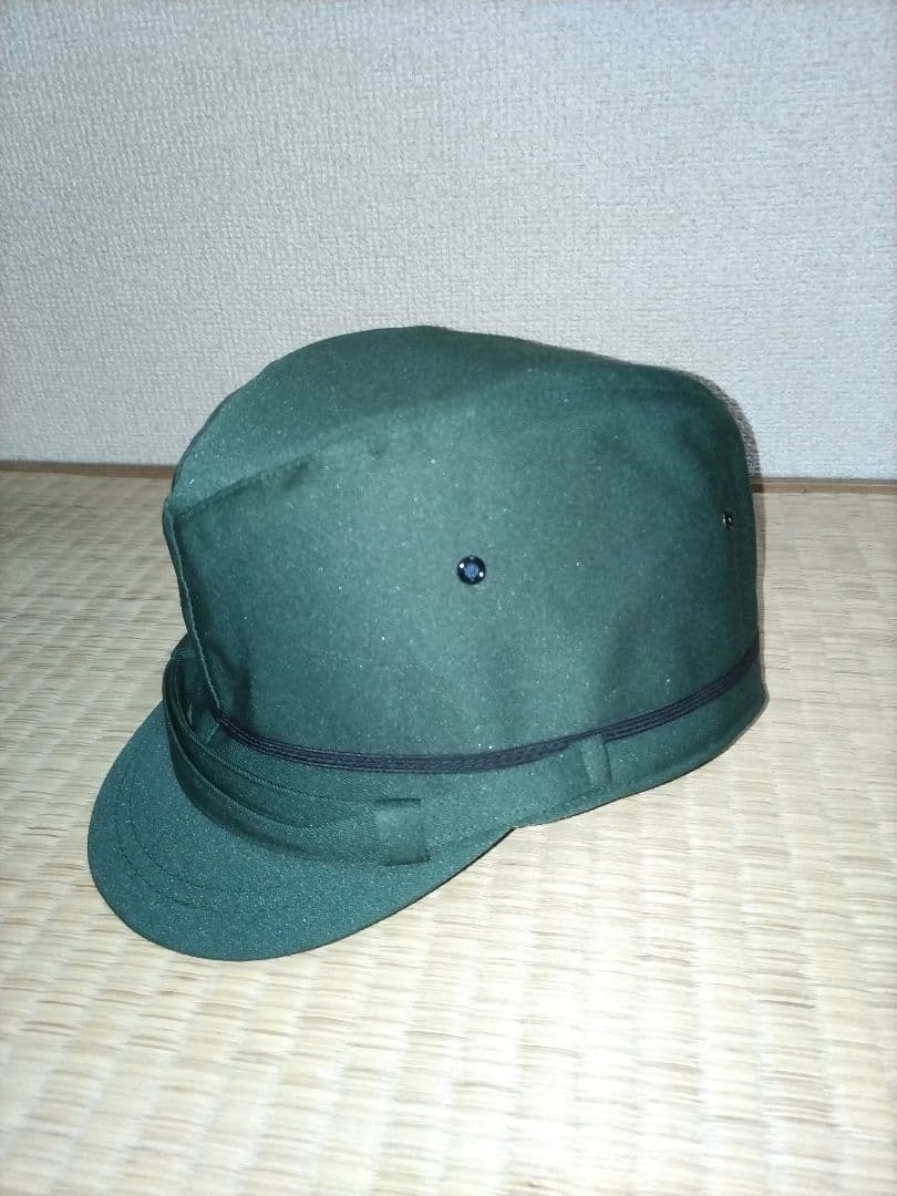 １本線　略帽　ダークグリーン