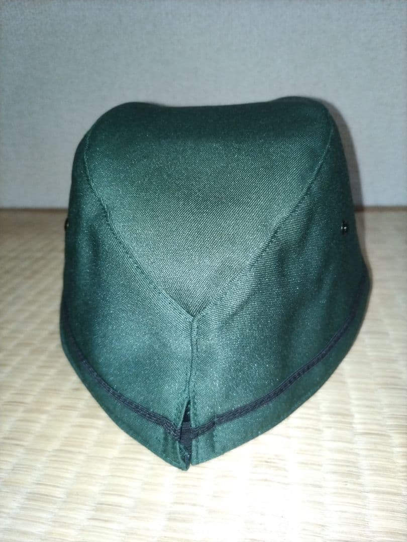 １本線　略帽　ダークグリーン