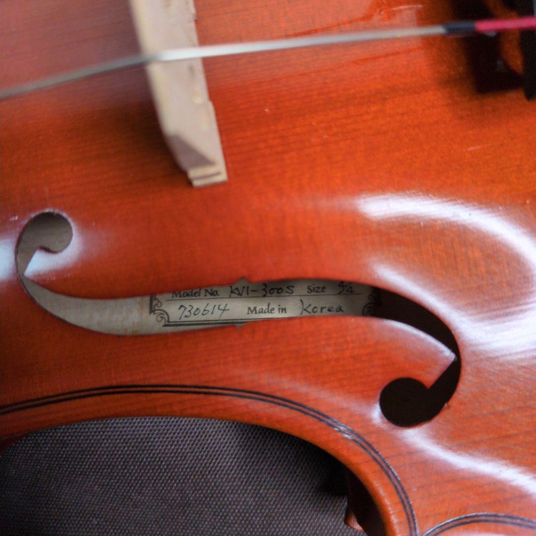 【極美品】河合音楽 KAWAI バイオリン 初心者 練習 弓付　4/4