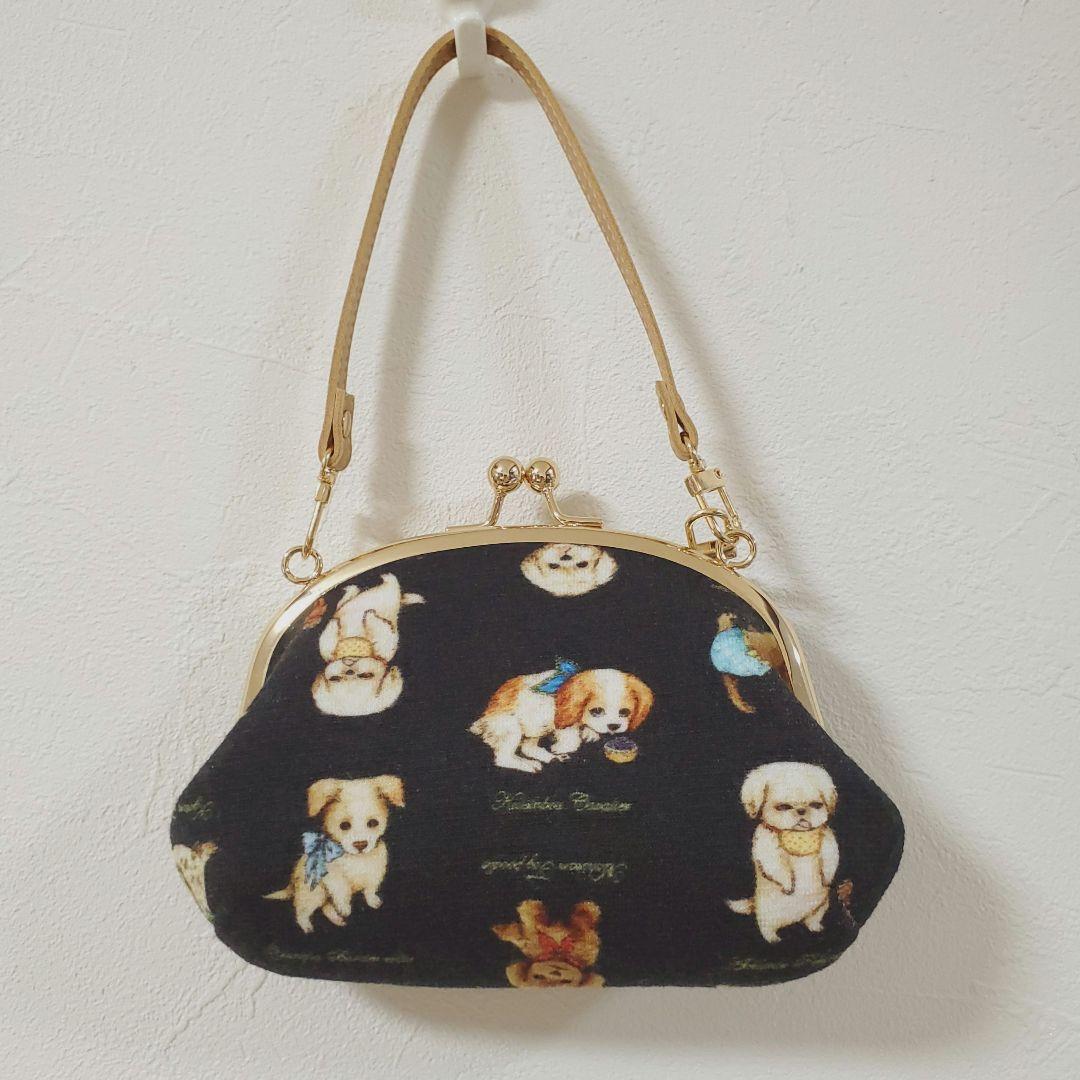 《専用》ハンドメイド 15cmがま口ポーチ yukiemon こいぬ図鑑