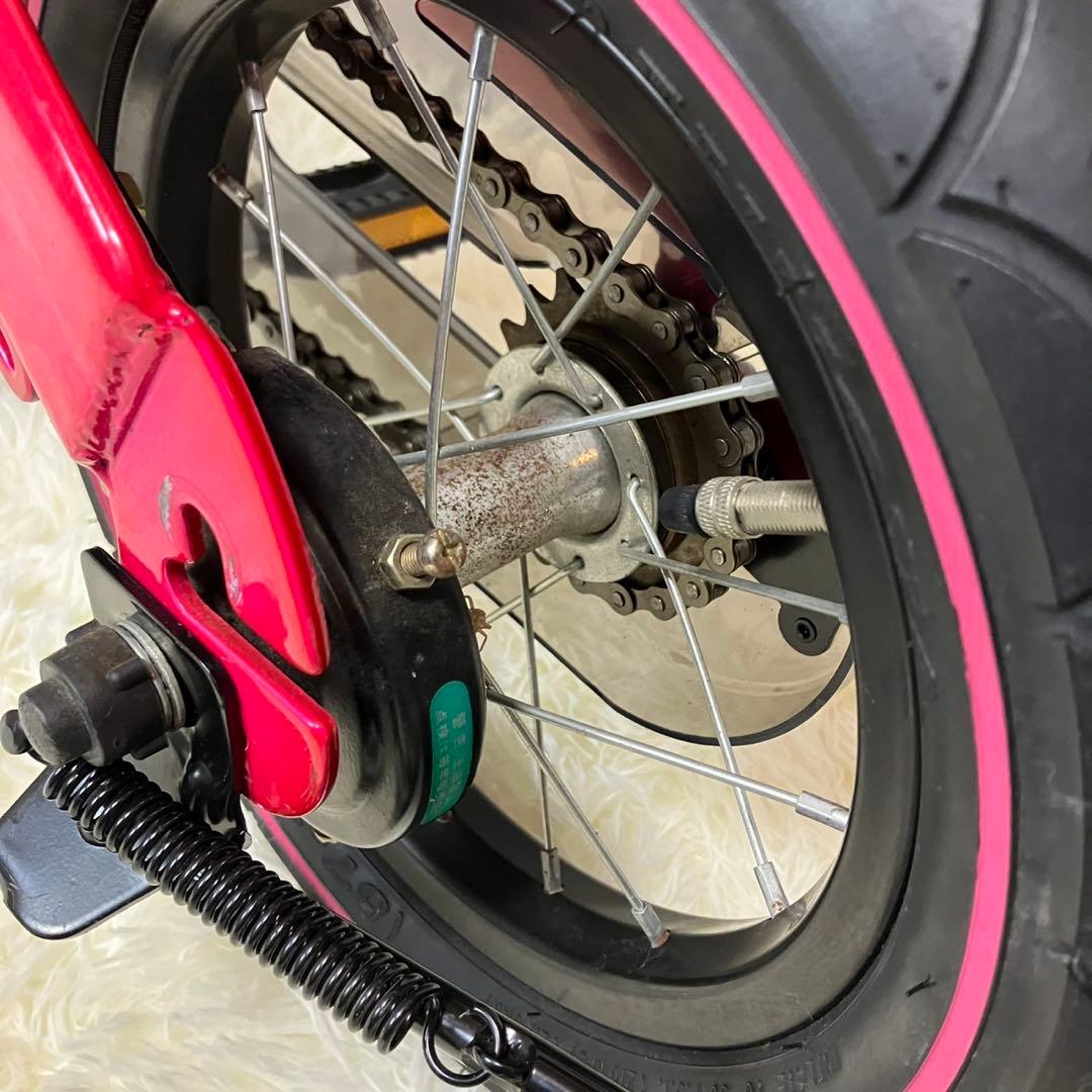 【極美品】へんしんバイク 12インチ ピンク スタンド付