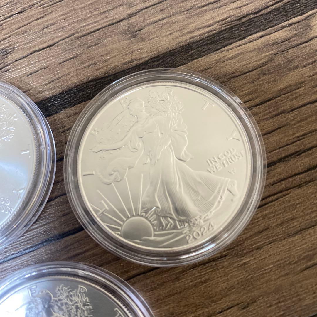 純銀　1オンス 5枚セット 2024年　アメリカ　イーグル・ウォーキングリバティ