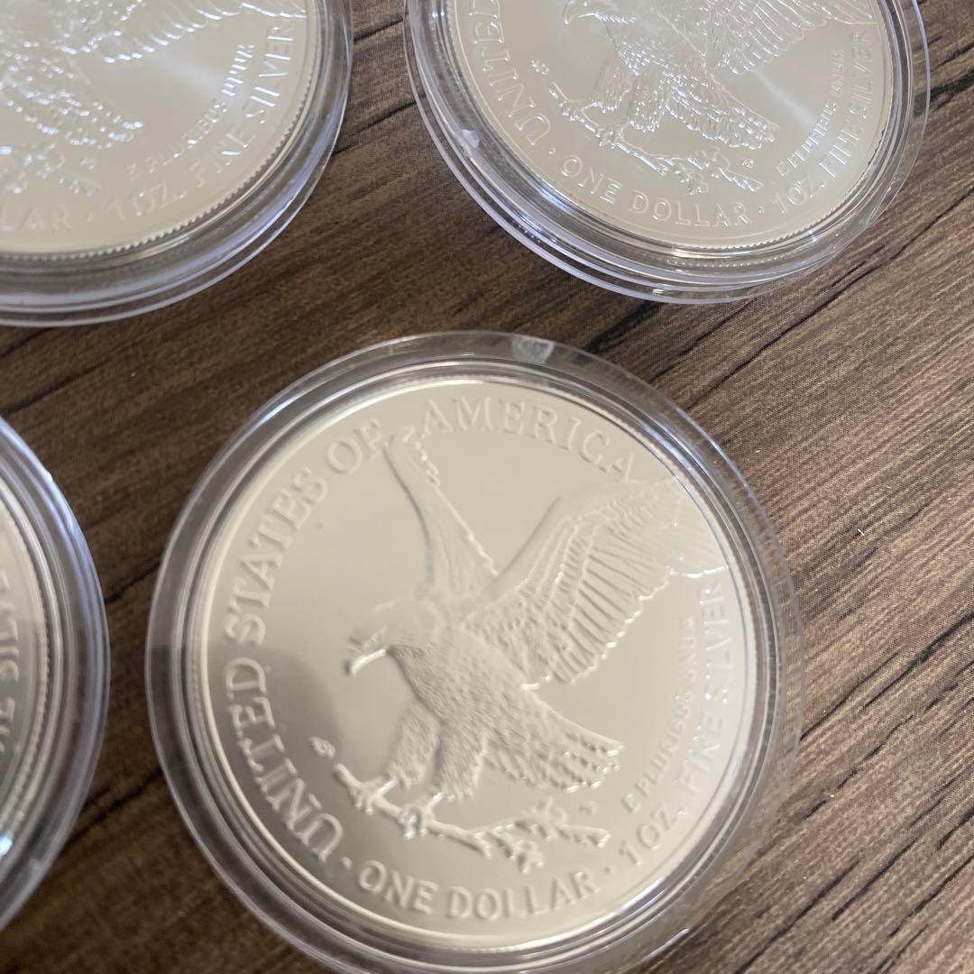 純銀　1オンス 5枚セット 2024年　アメリカ　イーグル・ウォーキングリバティ
