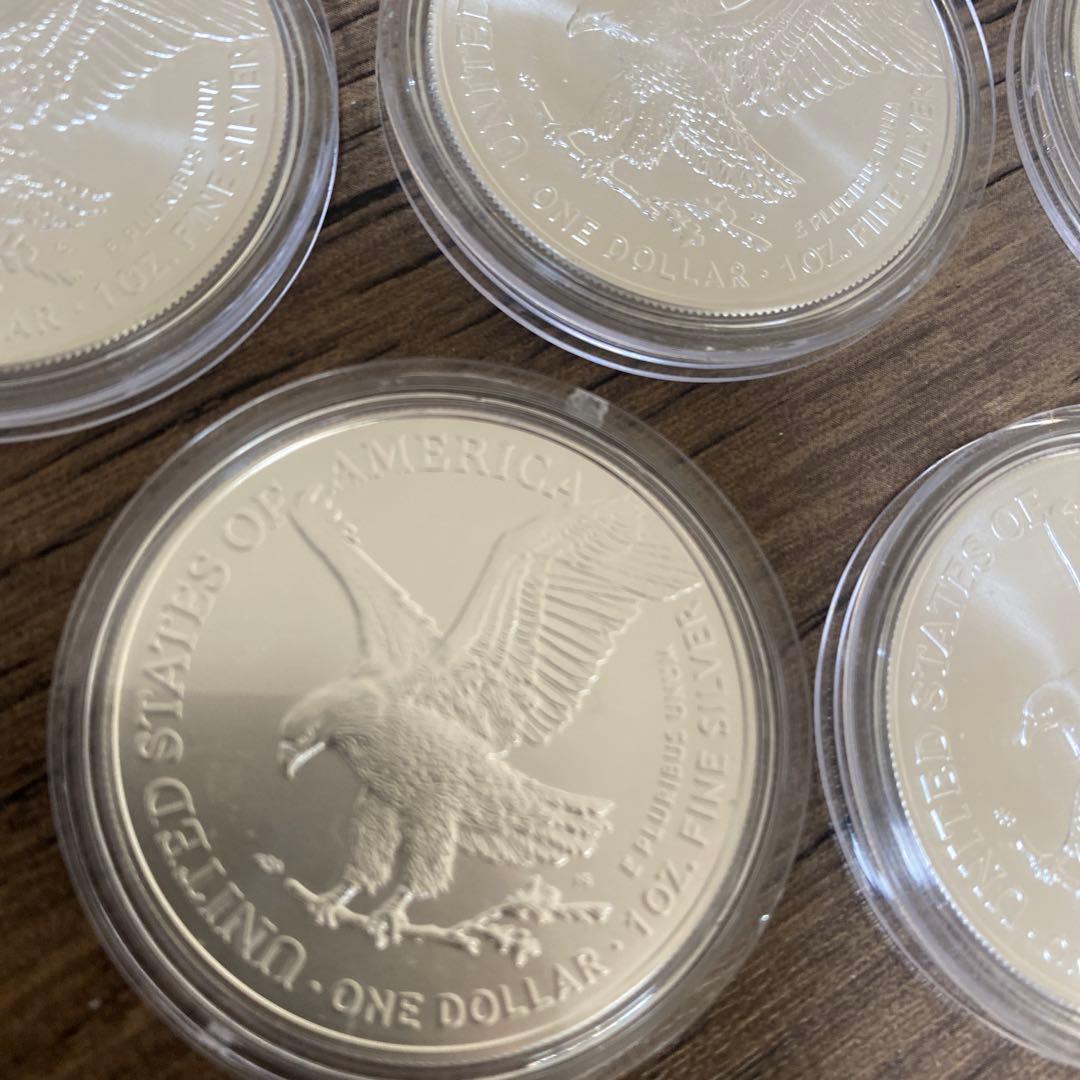 純銀　1オンス 5枚セット 2024年　アメリカ　イーグル・ウォーキングリバティ