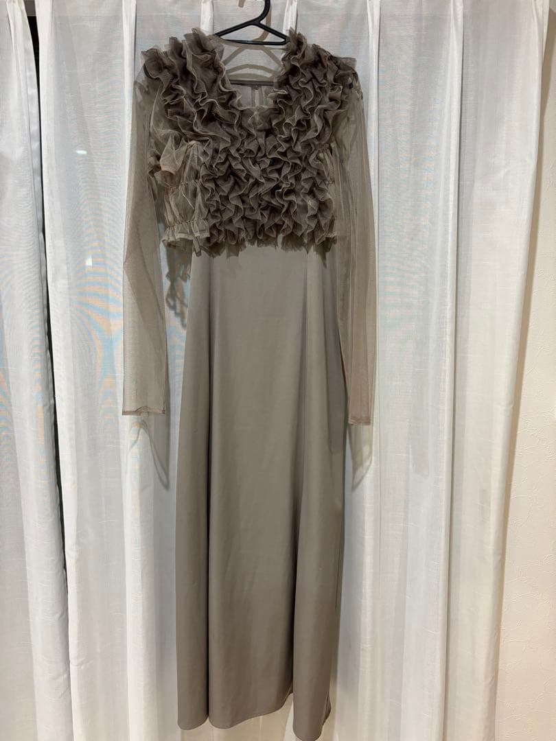 atlo パーティドレス　オケージョンドレス　グレージュ