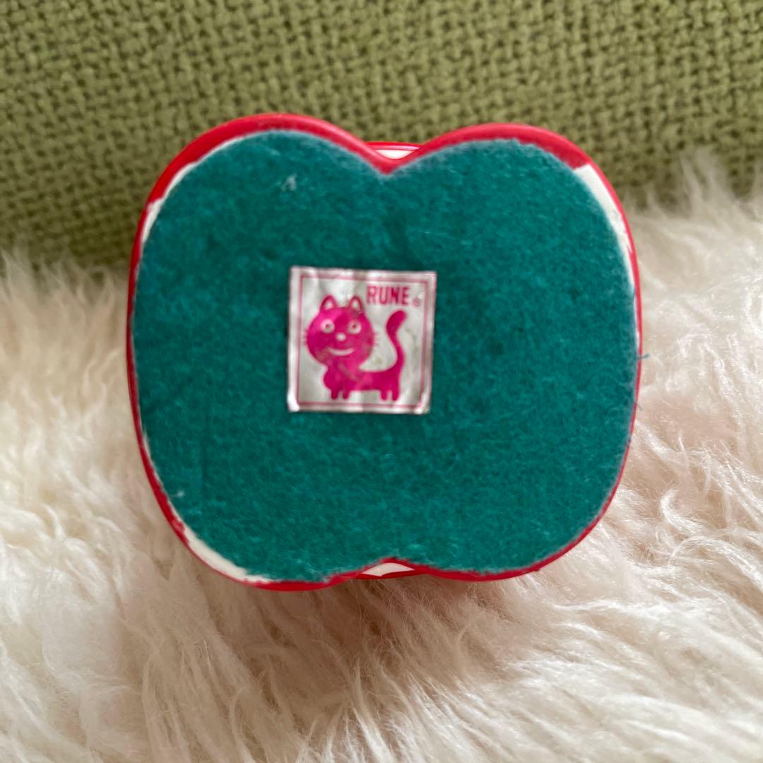 内藤ルネ✨猫ちゃん✨貯金箱 陶器製 赤い水玉