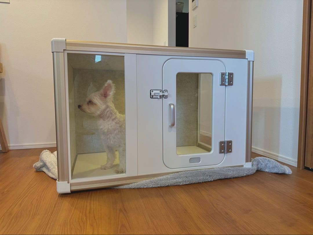 小型犬用透明防音ペットケージ