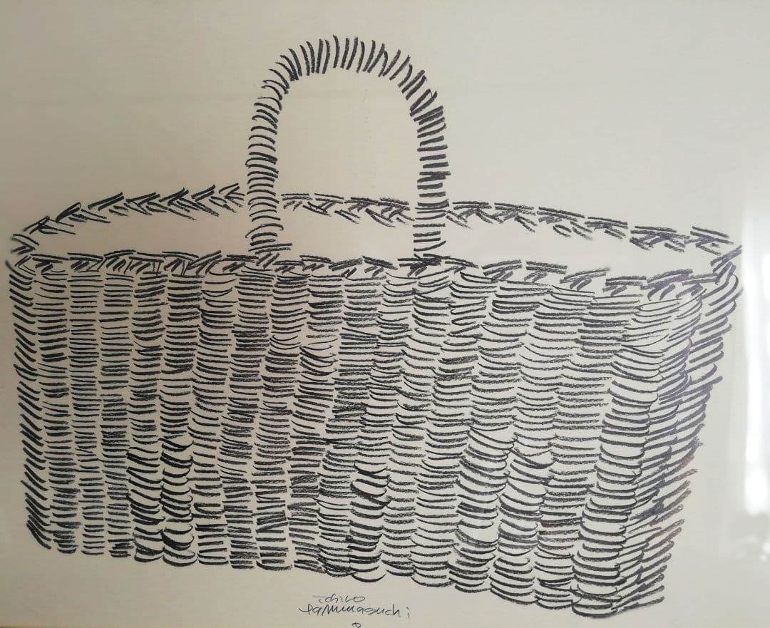 ★最終価格。山口一郎・原画・1点もの【かご Ｌサイズ】ドローイング