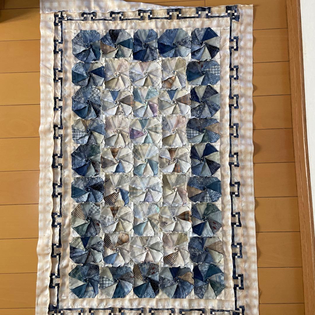 パッチワーク　キルトトップ　カレイドスコープ　万華鏡