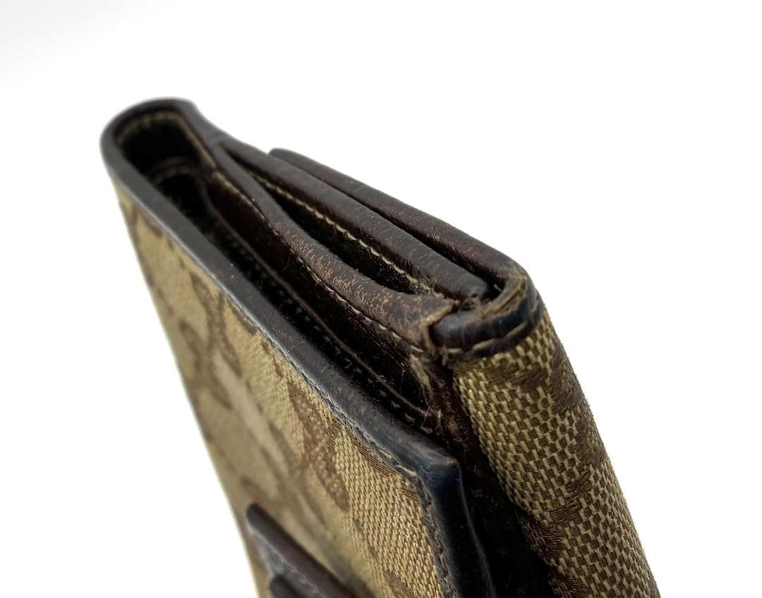 GUCCI グッチ 二つ折り財布 GGキャンバス レザー 1411411