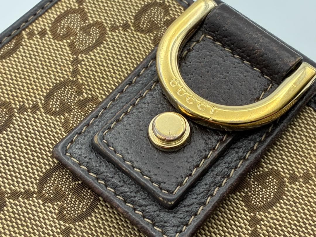 GUCCI グッチ 二つ折り財布 GGキャンバス レザー 1411411