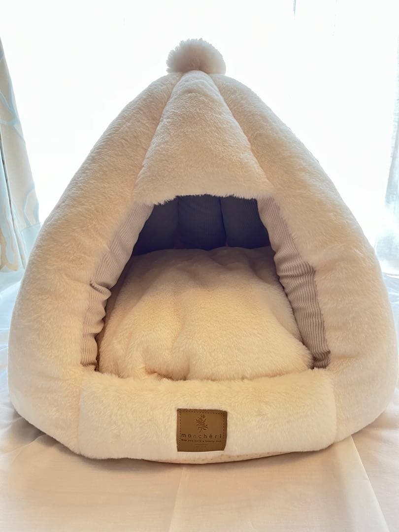 ファードーム型セミクローズドファーペットハウス クッション付