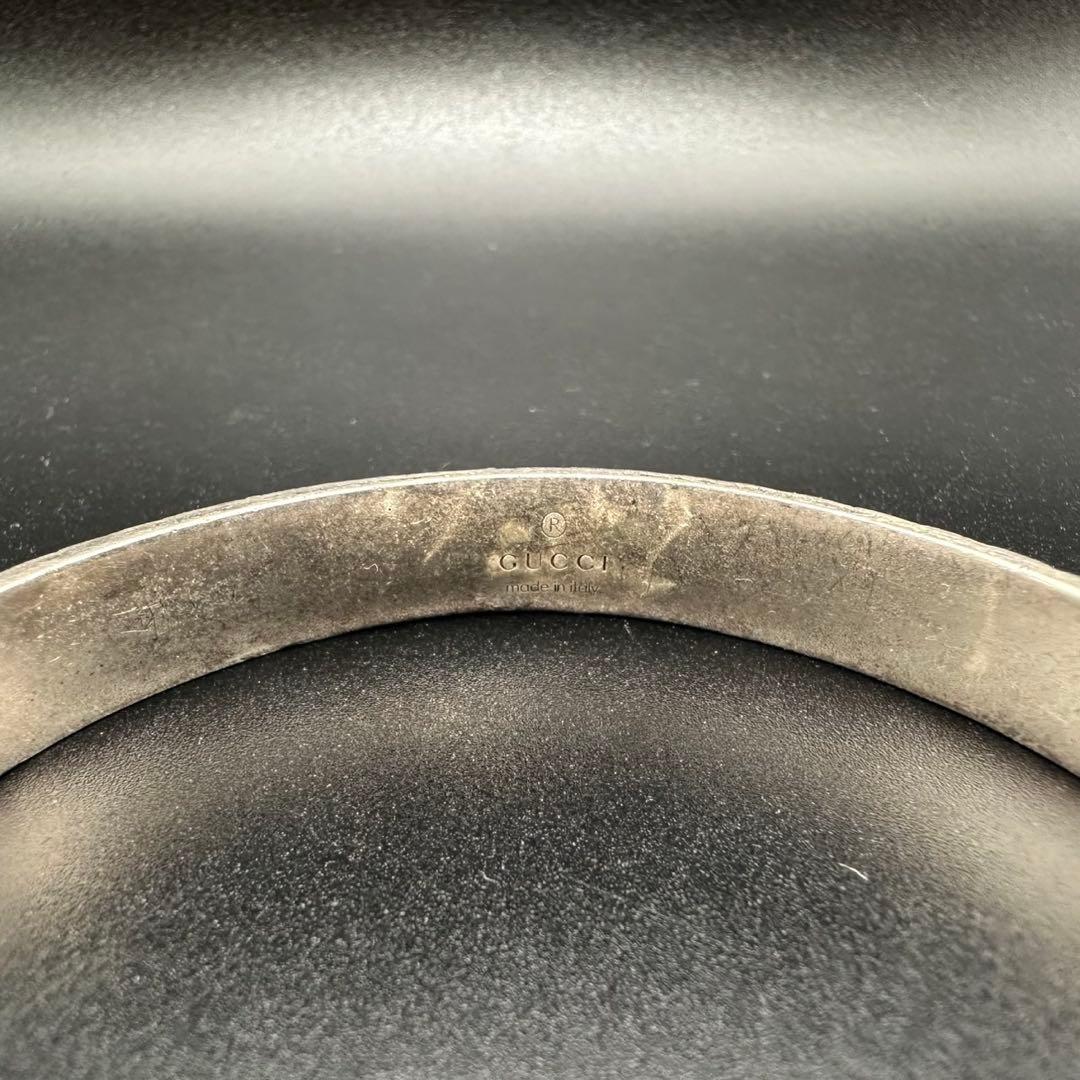 極美品✨　GUCCI　バングル　ブレスレット　キャットヘッド　ロゴ　1490