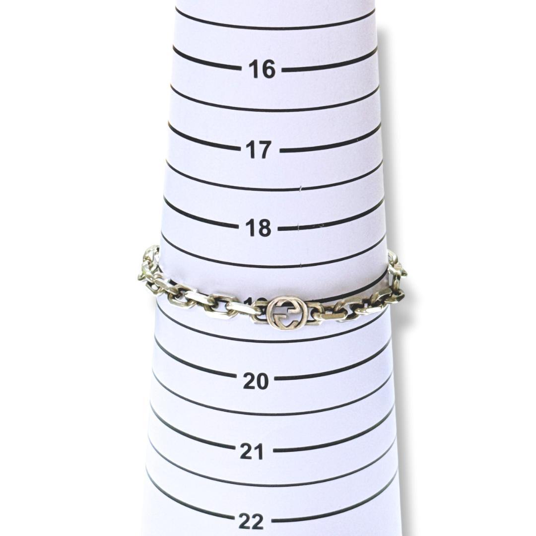 【美品】グッチ インターロッキング ブレスレット19号 SV925