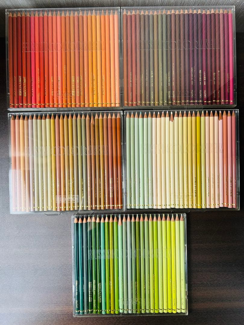 Mamamiak　色鉛筆セット　500色　収納棚付き