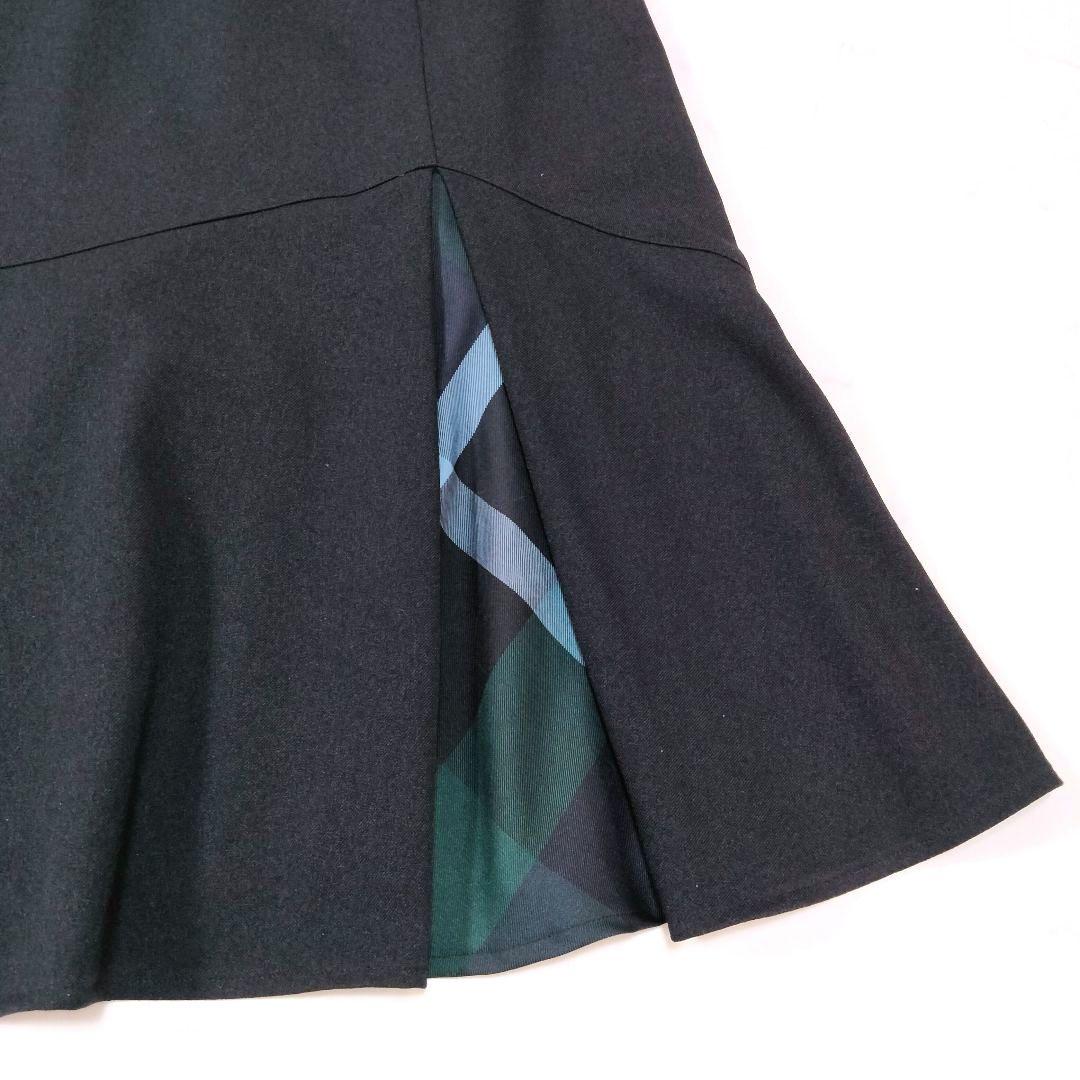 美品BLUE LABEL CRESTBRIDGEウールライクポリエステルスカート