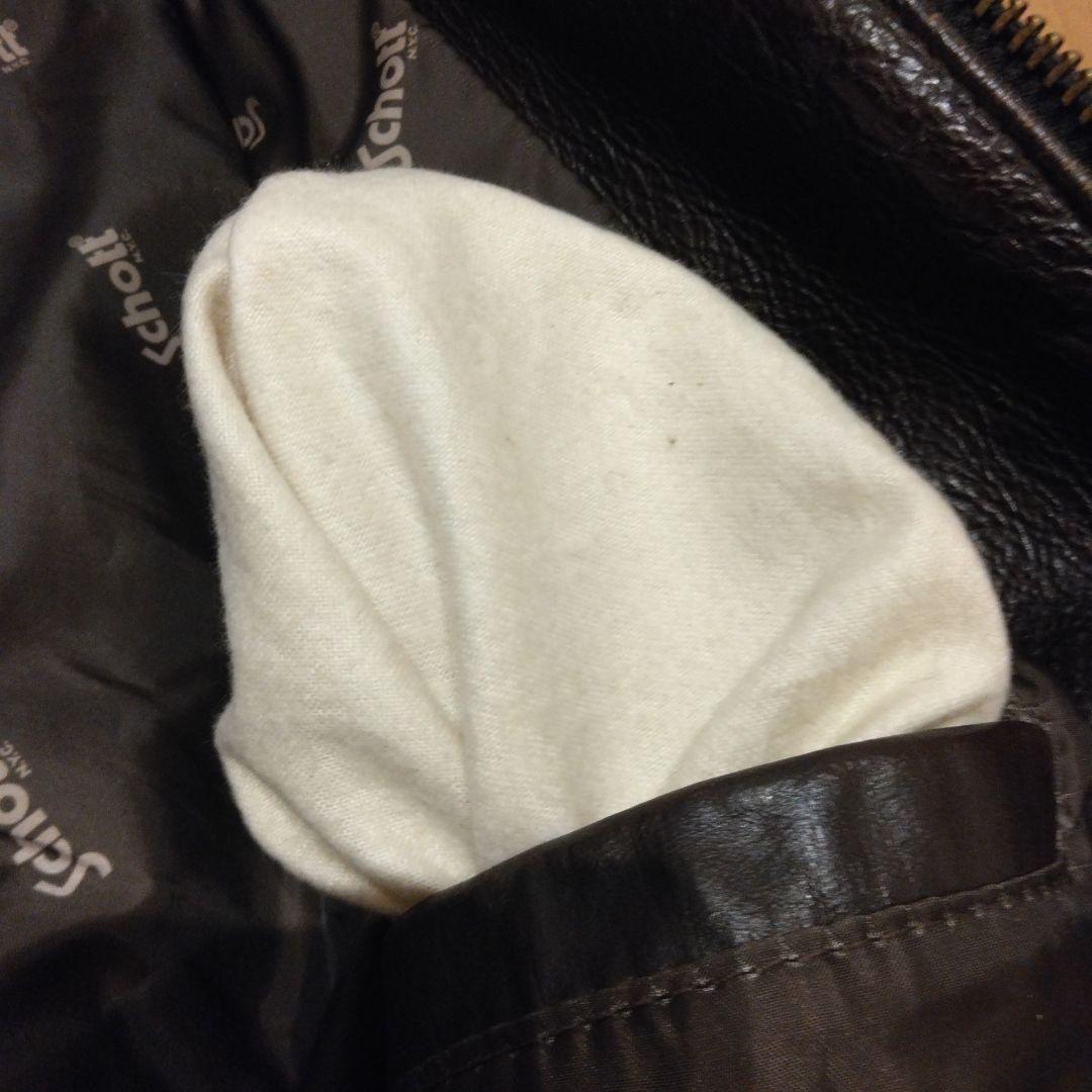 SCHOTT 659　シングルライダース　トラッカーズ　サイズ36　赤茶色系