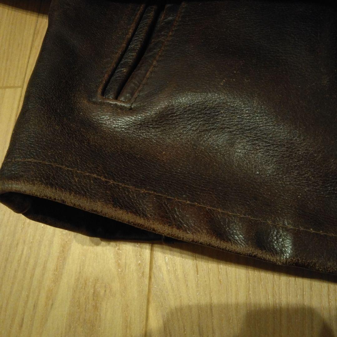 SCHOTT 659　シングルライダース　トラッカーズ　サイズ36　赤茶色系