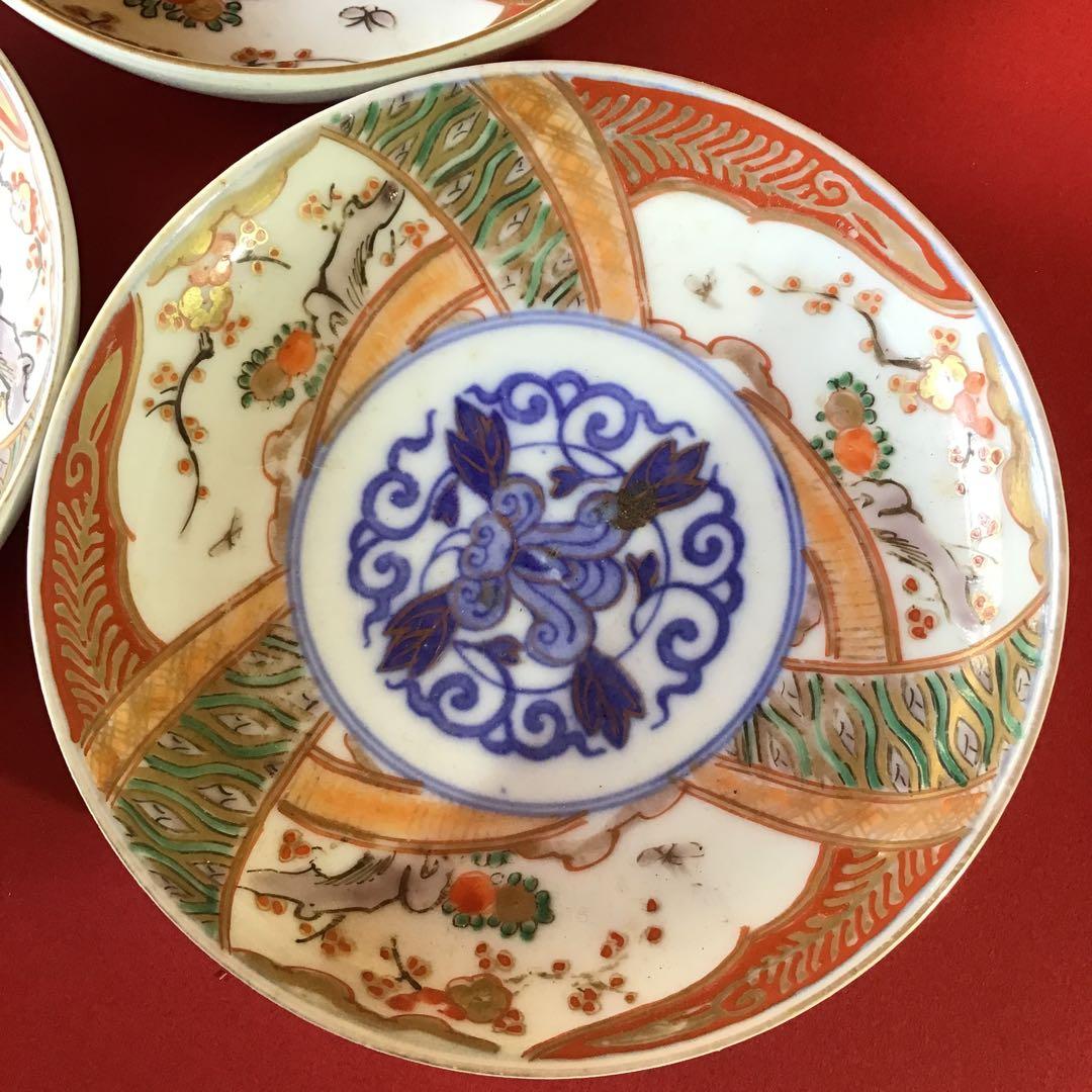 古伊万里　色絵子皿　5客