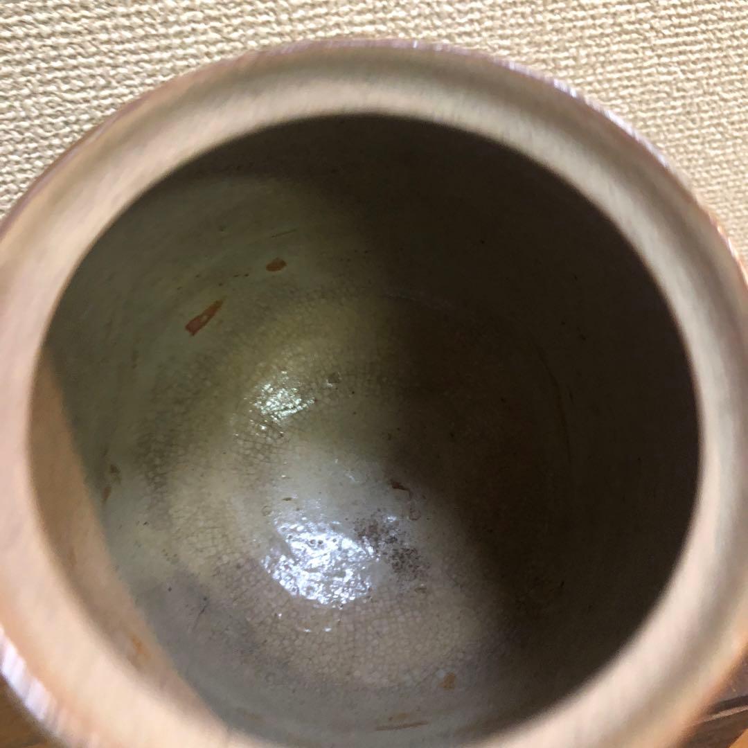 陶器の円筒形収納容器　骨董品　壺　激レアコレクション初期　骨董品　希少、限定出品