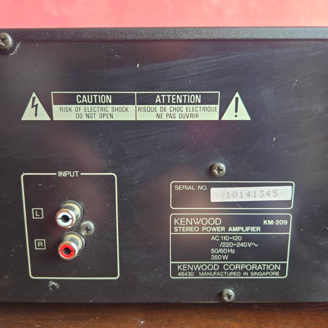 KENWOOD KM-209 ステレオ パワーアンプ ケンウッド