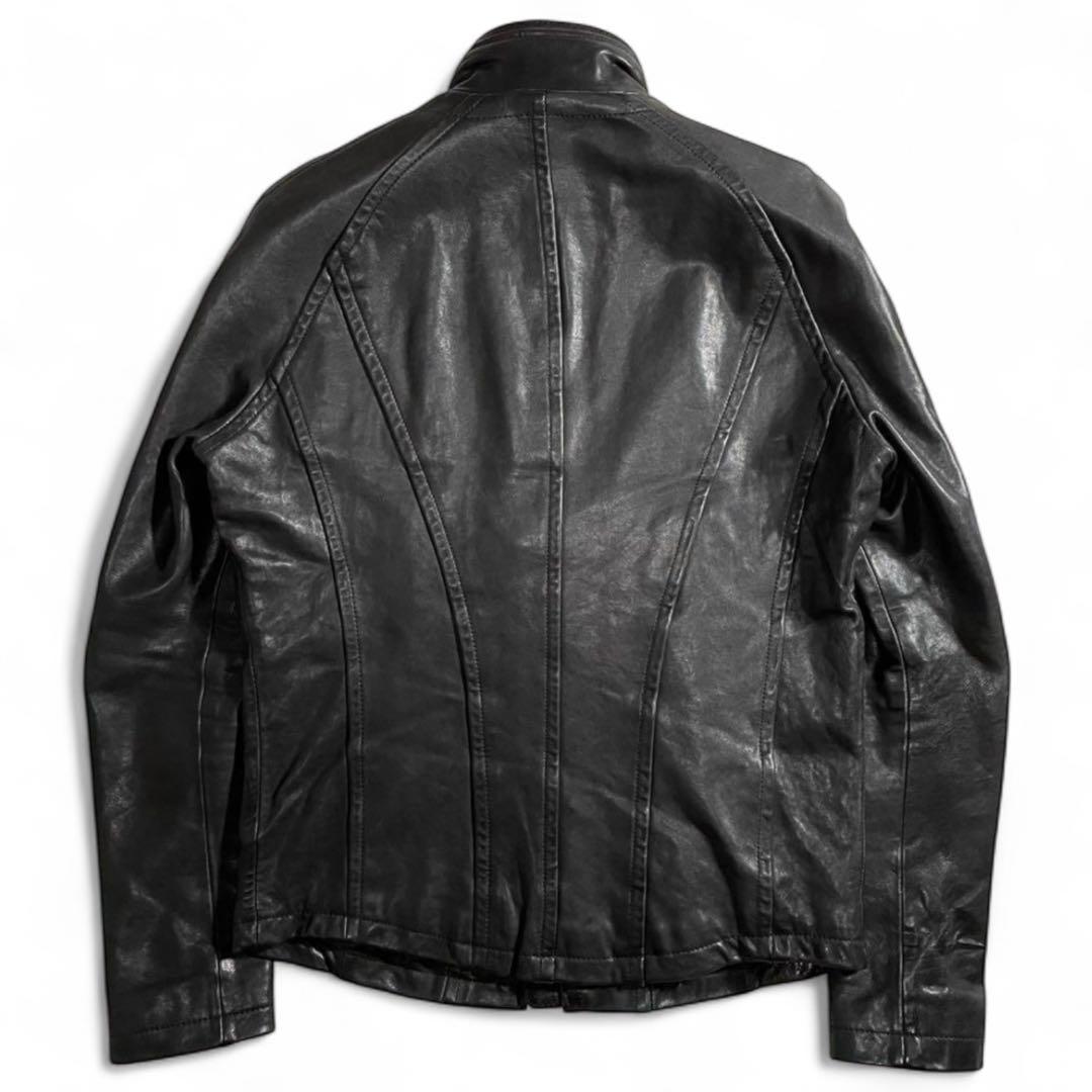 美品 ジャックローズラブメゾン シングルライダースジャケット ホースハイド 馬革