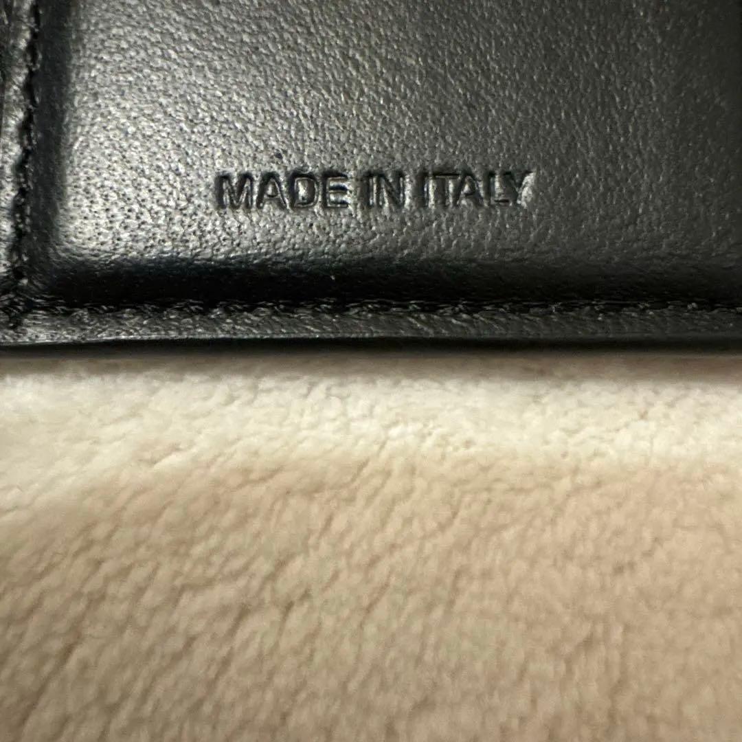 期間限定SALE❣️MARNI 三つ折り財布 黒 レザー ロゴ刺繍