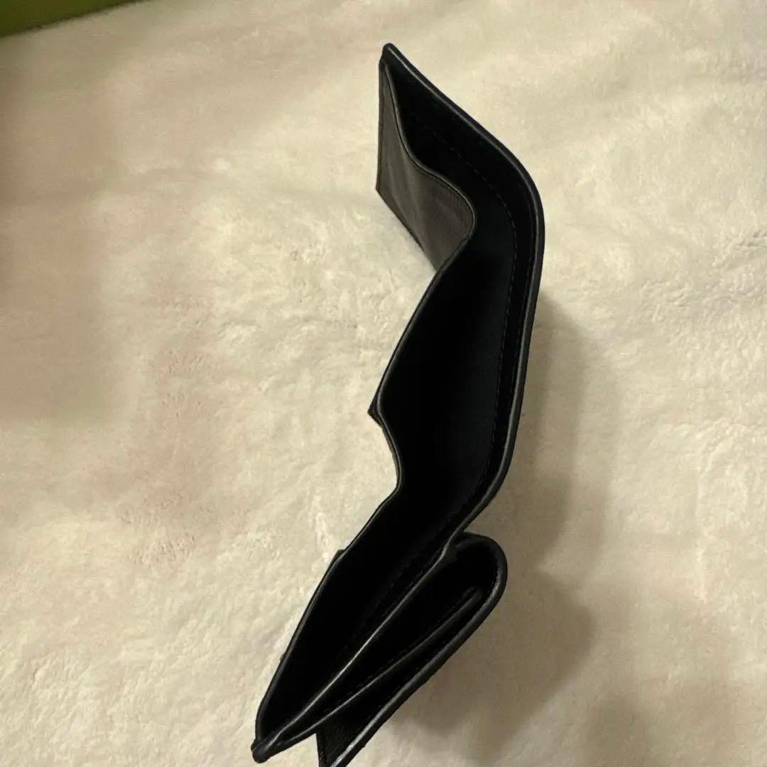 期間限定SALE❣️MARNI 三つ折り財布 黒 レザー ロゴ刺繍