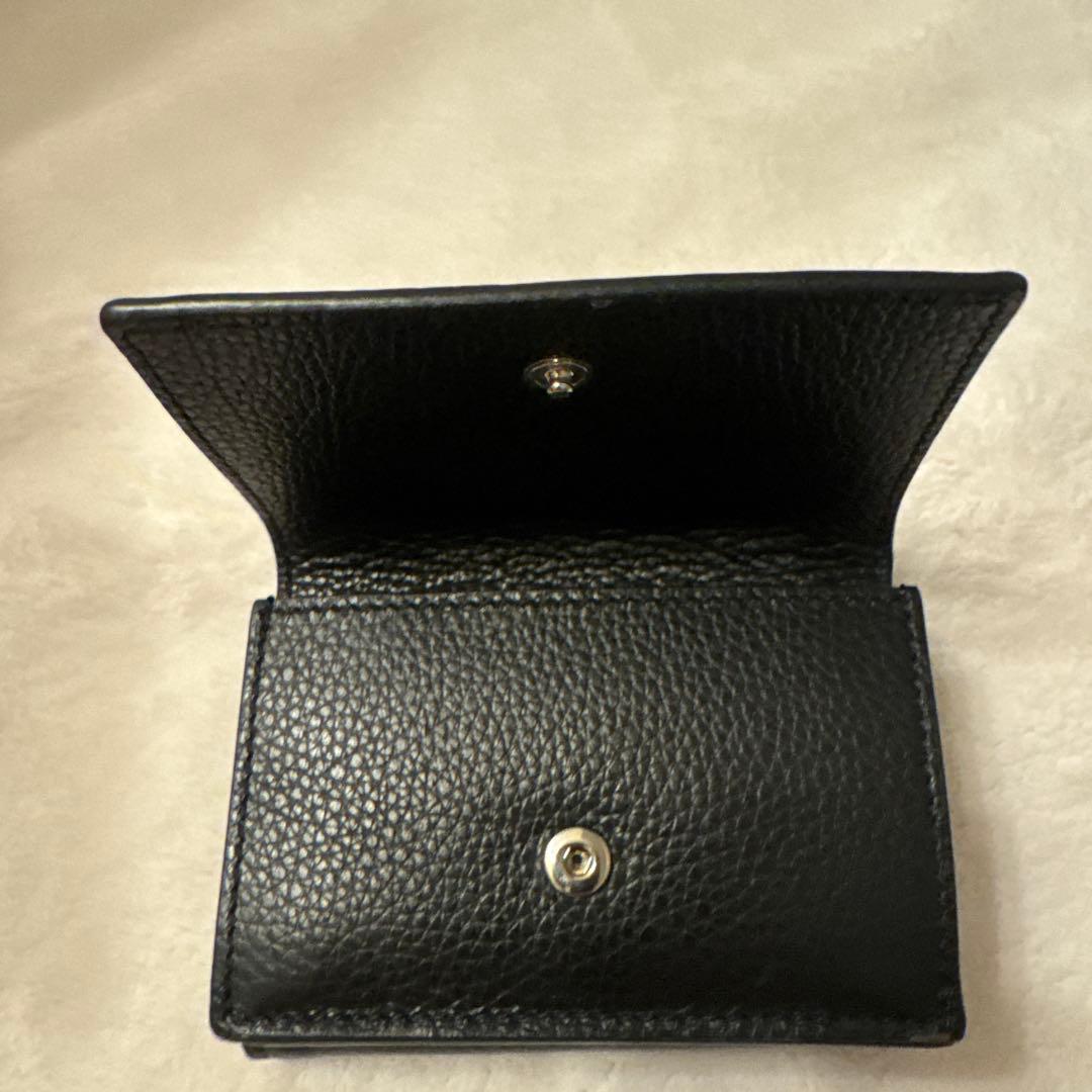 期間限定SALE❣️MARNI 三つ折り財布 黒 レザー ロゴ刺繍