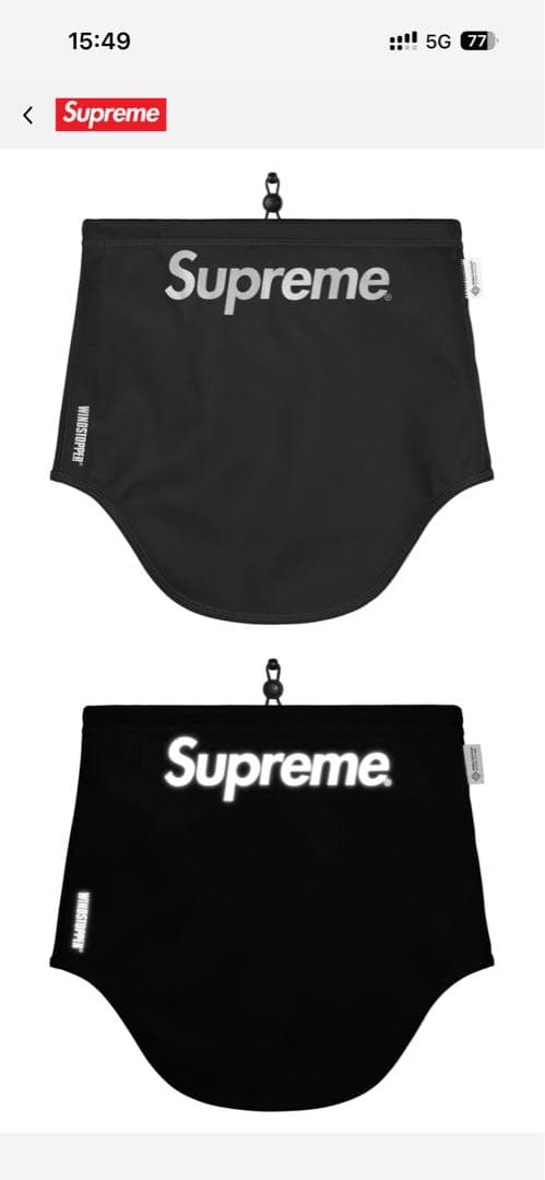小物 Supreme 2026 Windstopper Neck Gaiter