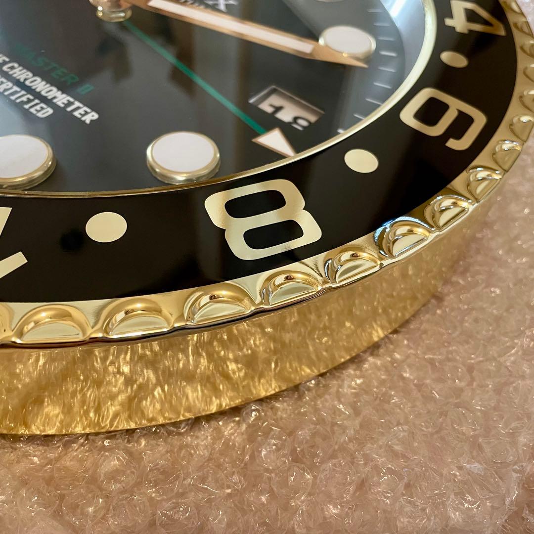 GMTマスターII ロレックス 海外販促品 掛け時計 ゴールド／ブラック