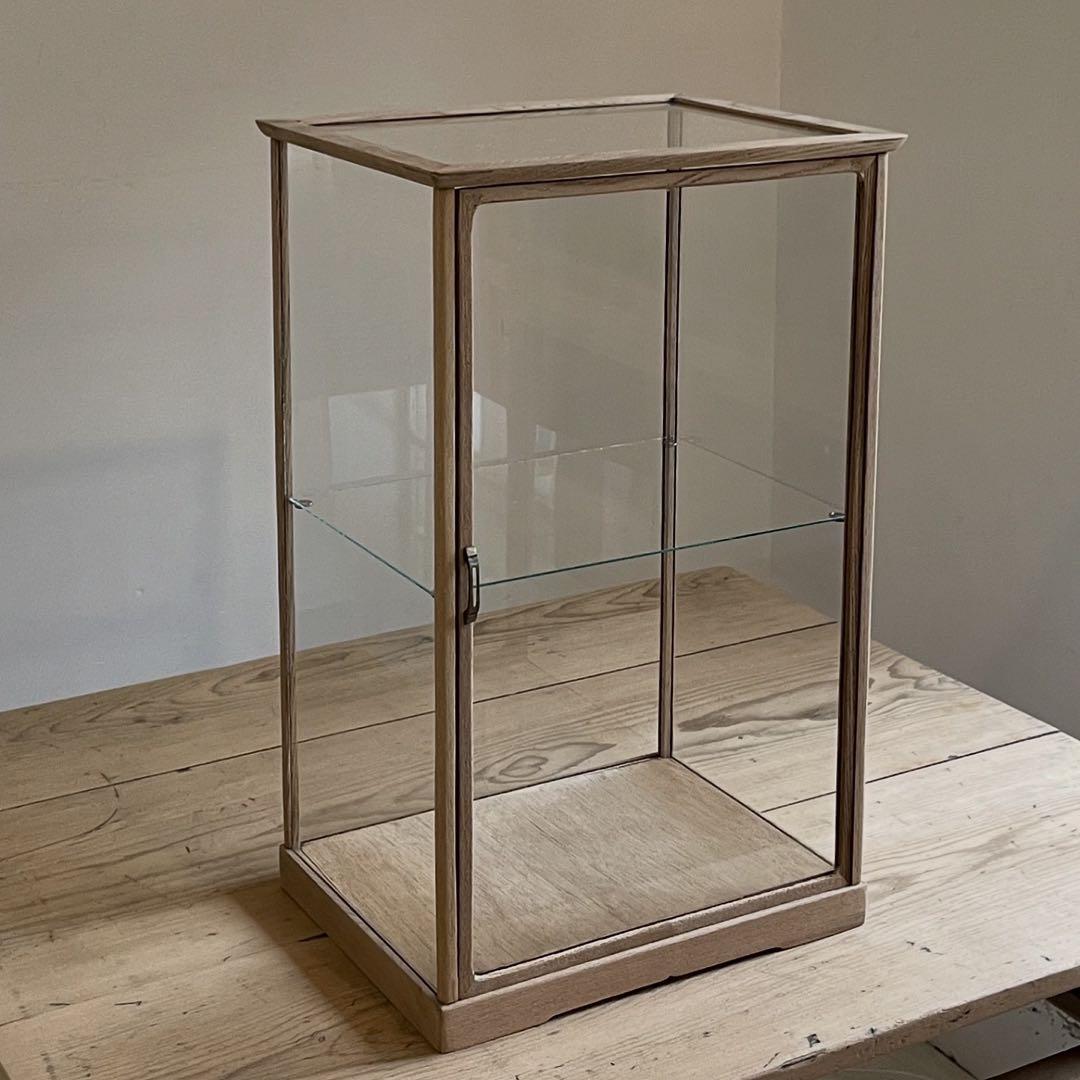古い木枠ガラスケース　レトロ　飾り棚　古道具　アンティーク　店舗什器