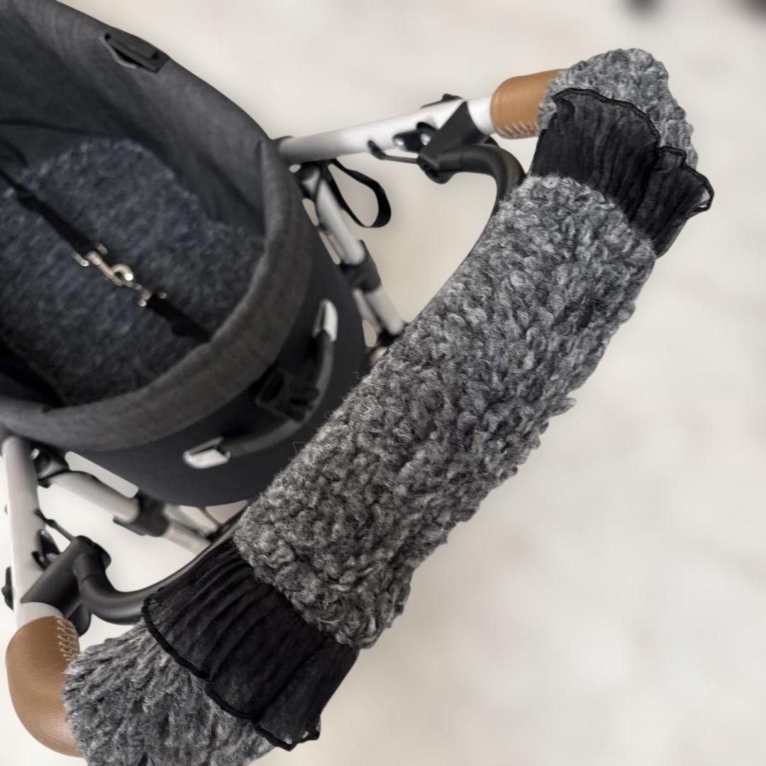 エアバギートーム3 コットカバー(レギュラーサイズ)デニム×ボア　黒系2点セット