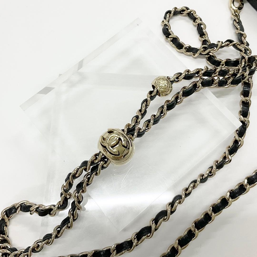 シャネル ココマーク マトラッセ キャビアスキン iPhone14pro ケース