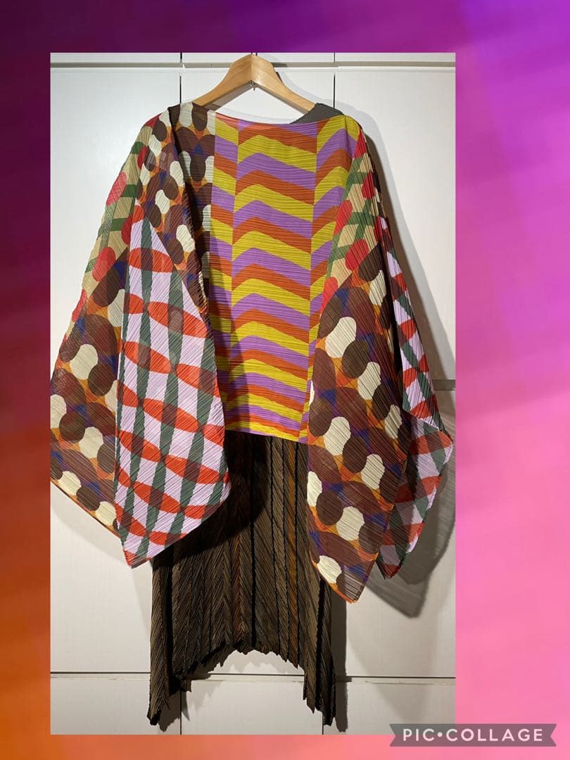 ISSEY MIYAKE スカート ２ ブラウングラデーション イッセイミヤケ