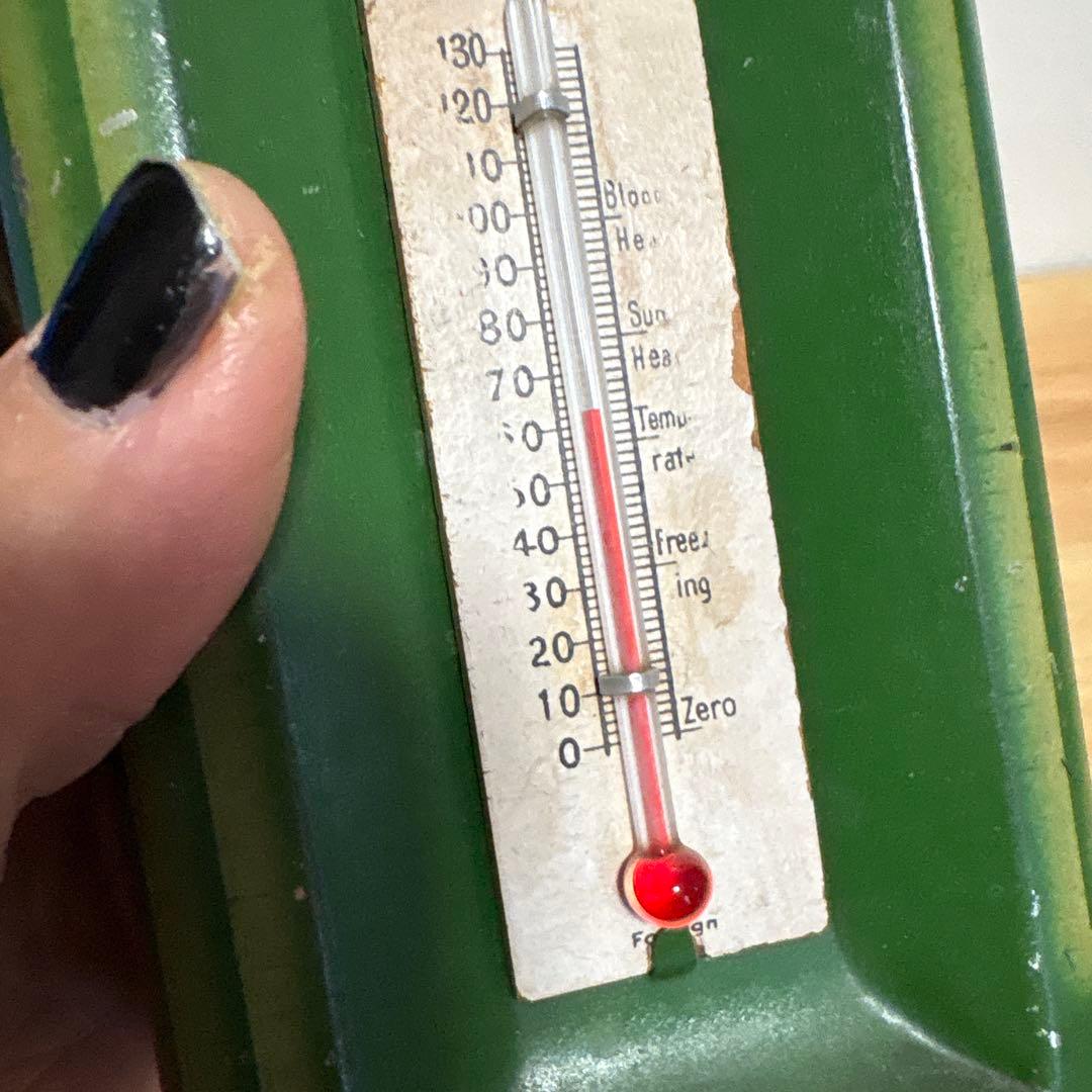 ヴィンテージ ライオンズ グリーンラベルティー 広告缶 - 温度計