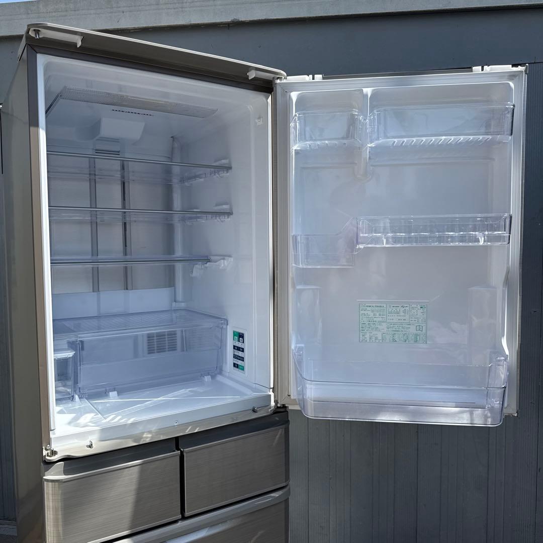送料込 SHARP 冷蔵庫 どっちもドア プラズマクラスター搭載 412L