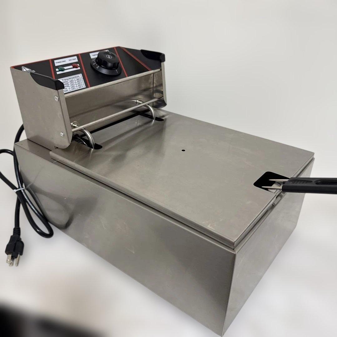 美品 卓上フライヤー 業務用 家庭用 6Ｌ大容量 ステンレス 電気フライヤー