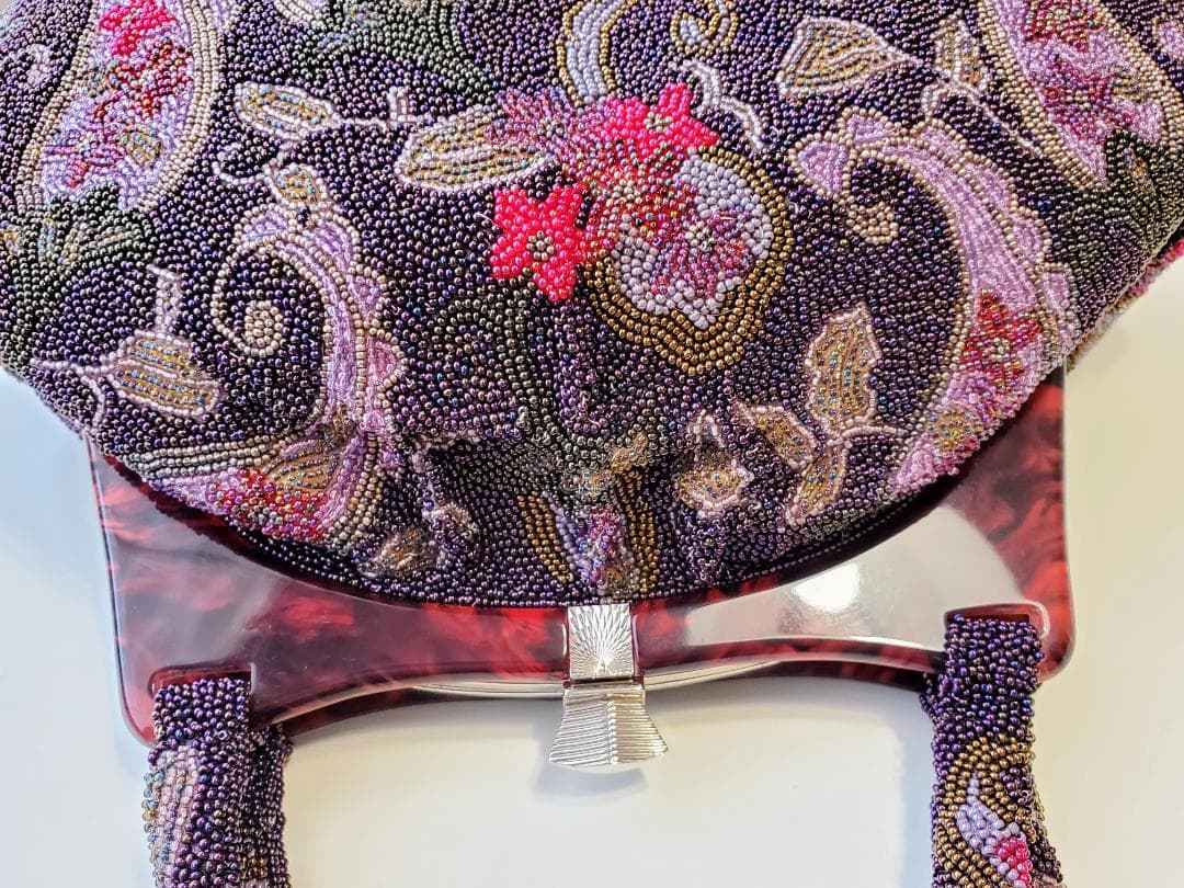 【ままっきぃ】ビーズバッグ　和装　パーティーバッグ　着物　浴衣