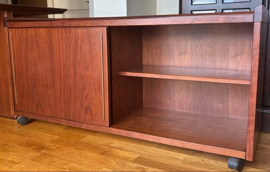 オープンキャビネット ダークブラウン　木製