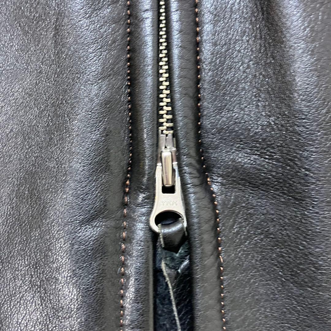 美品 レッドムーン 牛革 カウレザー ライダース レザージャケット ブラック