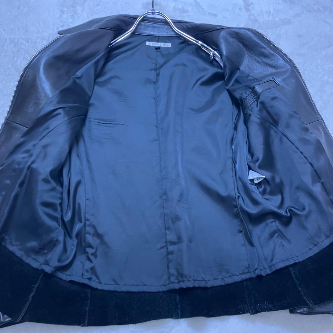 美品 レッドムーン 牛革 カウレザー ライダース レザージャケット ブラック